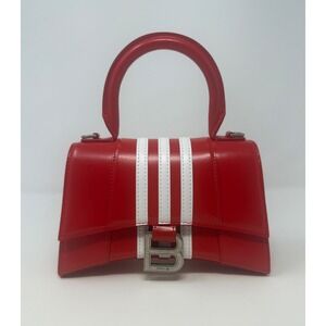 Balenciaga Adidas XS Hourglass Top Handle Bag Red